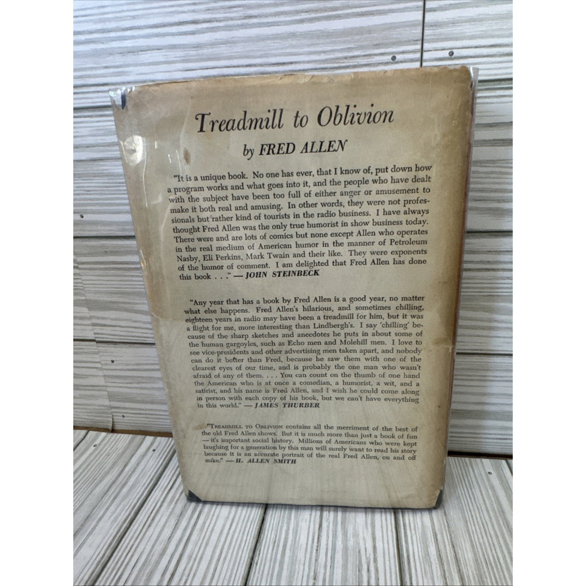 Treadmill to Oblivion by Fred Allen 1954 First Edition Hardcover Book Rare