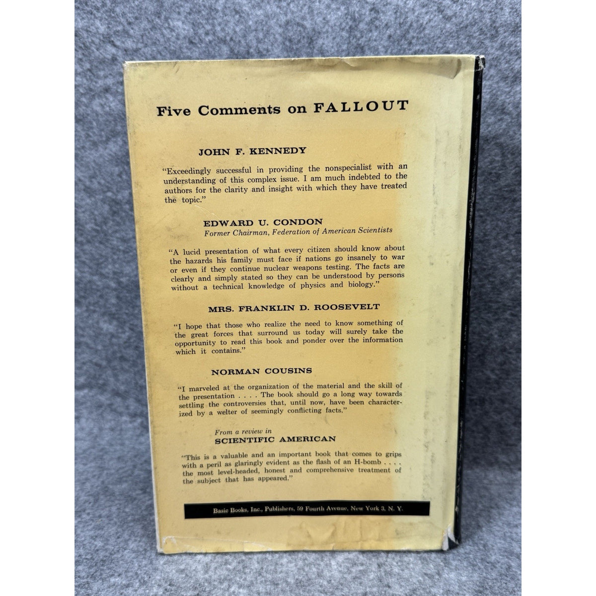 Fallout Strontium 90 & Survival John M Fowler HC DJ 1960 Cold War