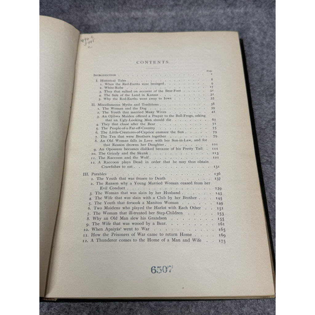 1907 Fox Texts William Jones Franz Boas Meskwaki Native American Language