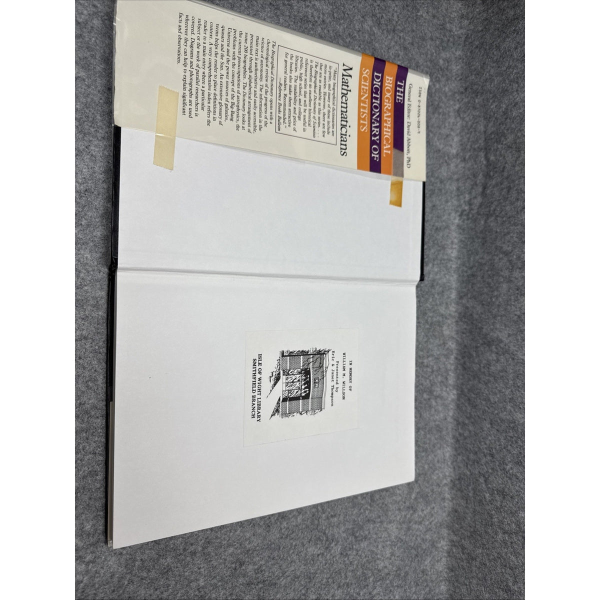 Mathematicians (Biographical Dictionary of Scientists) Abbott HCDJ