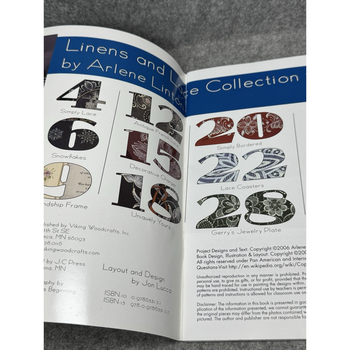 2006 Linens & Lace Collection Vol 3 Arlene Linton Decorative Painting Patterns
