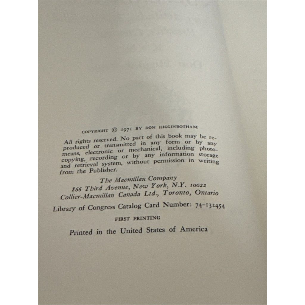The War of American Independence by Don Higginbotham 1st Edition Hardcover