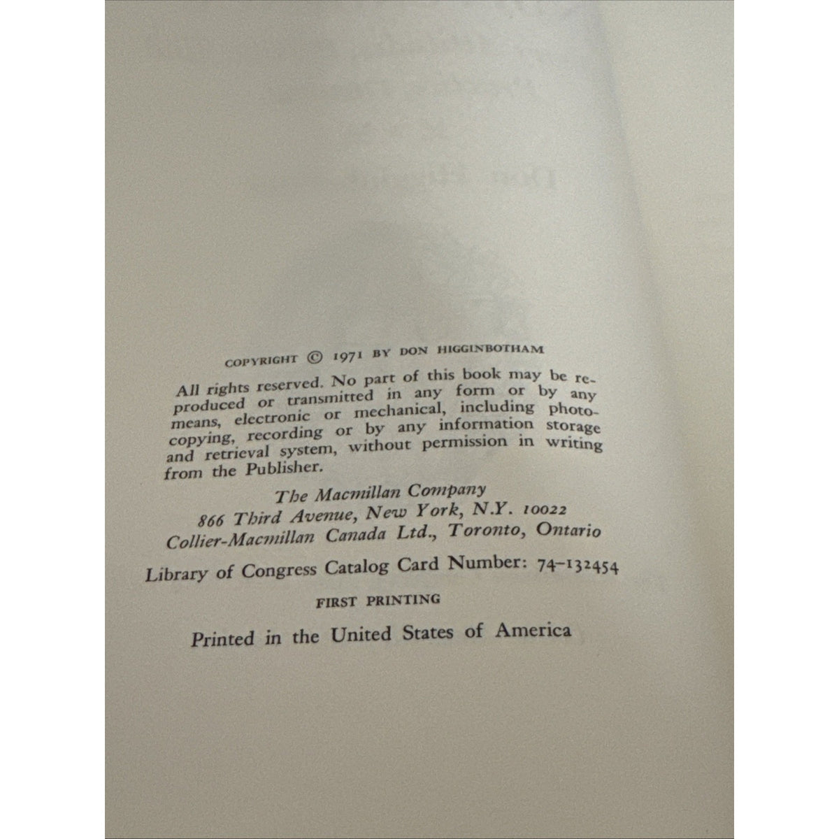 The War of American Independence by Don Higginbotham 1st Edition Hardcover