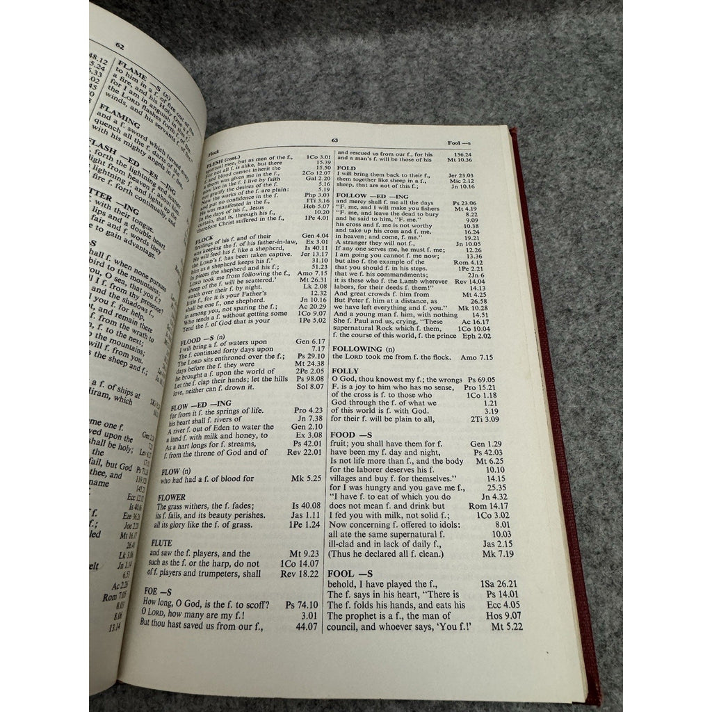 Concise Concordance RSV Holy Bible 1959 Thomas Nelson Hardcover