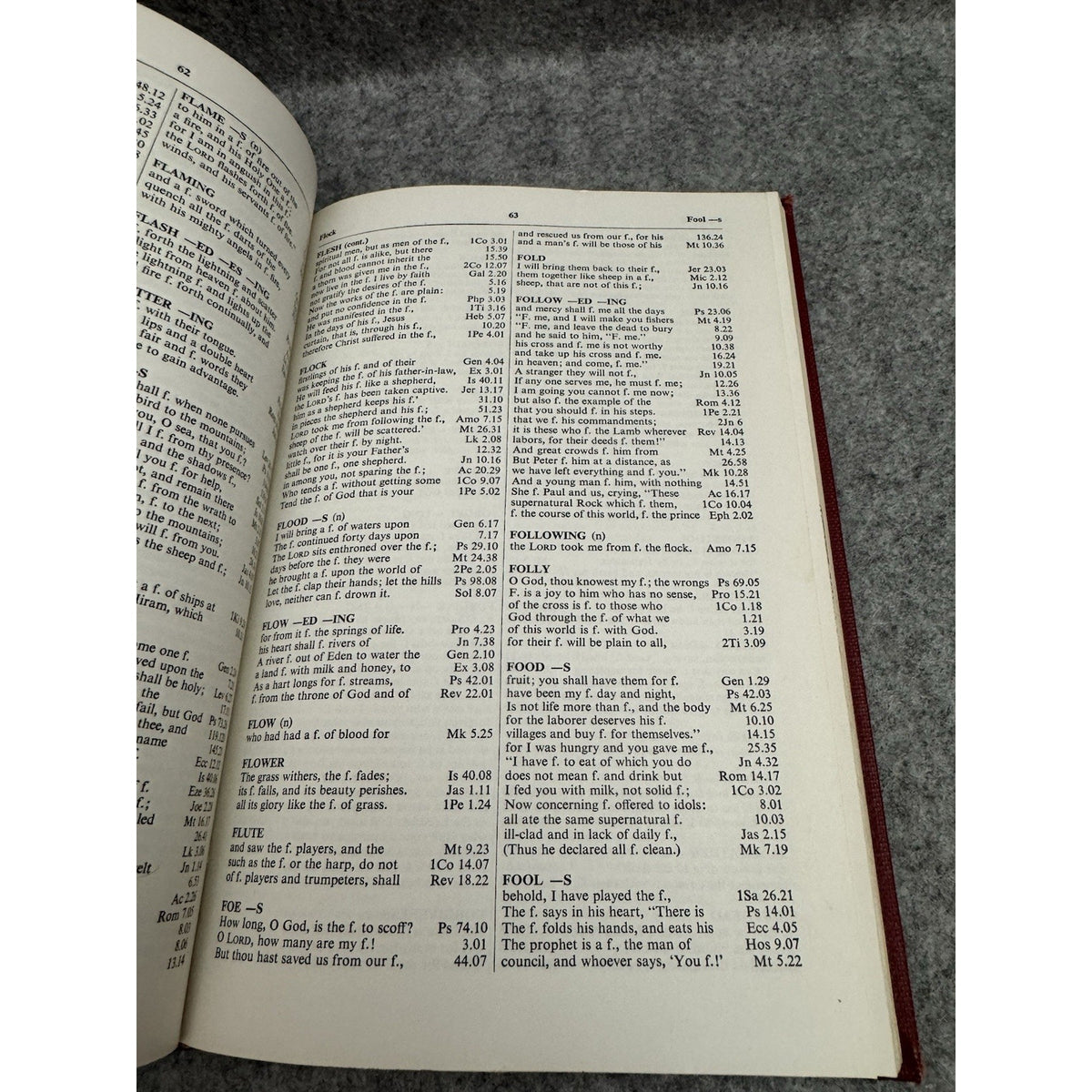 Concise Concordance RSV Holy Bible 1959 Thomas Nelson Hardcover