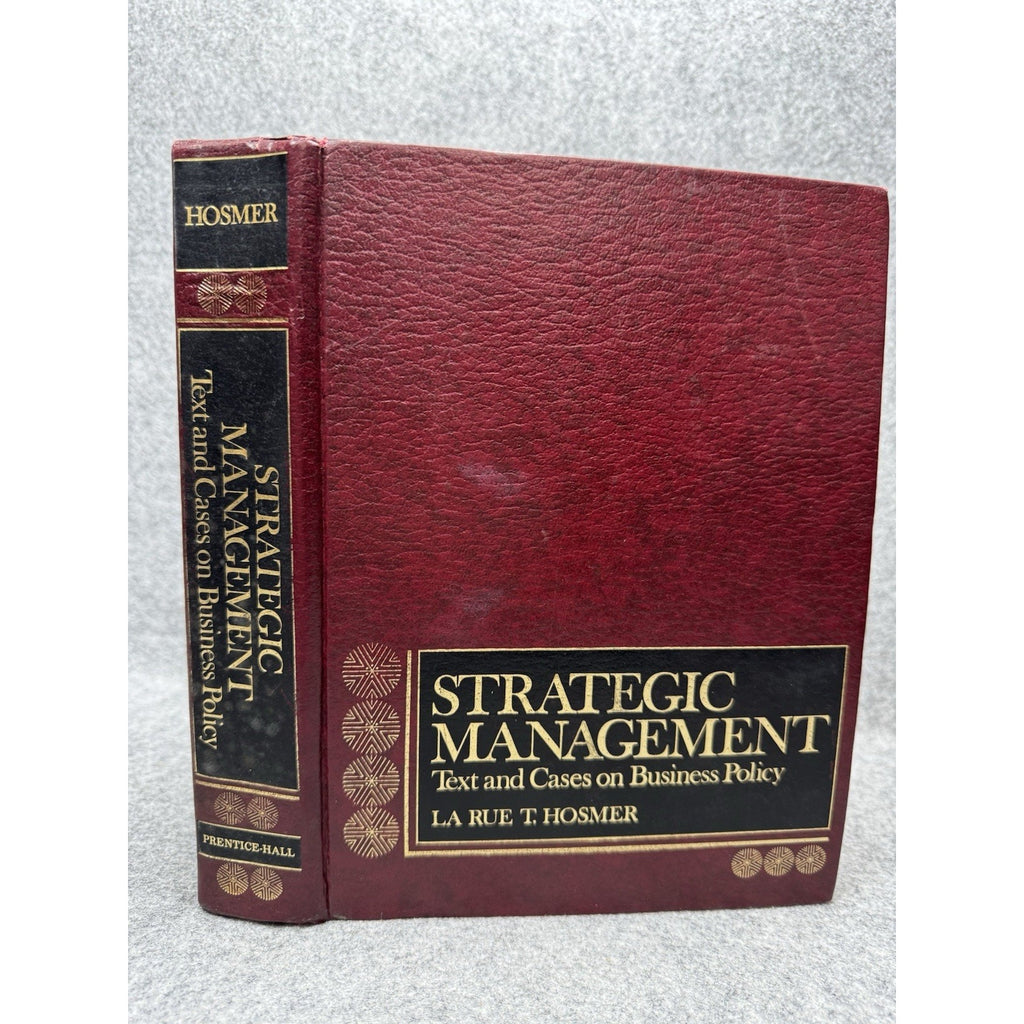 1982 Strategic Management Hosmer Business Policy Text Cases Vintage Hardcover