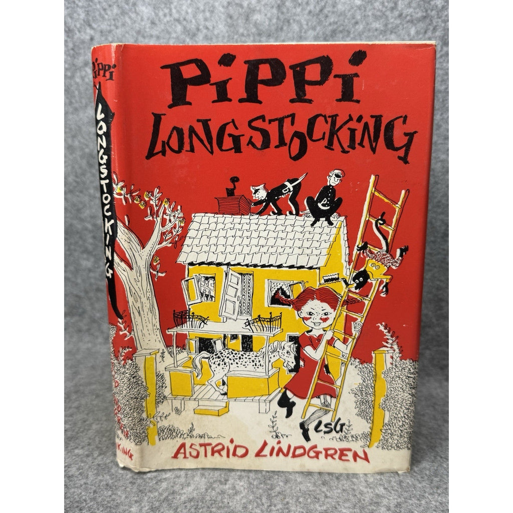 Pippi Longstocking Astrid Lindgren Vintage Hardcover DJ Glanzman Book Club