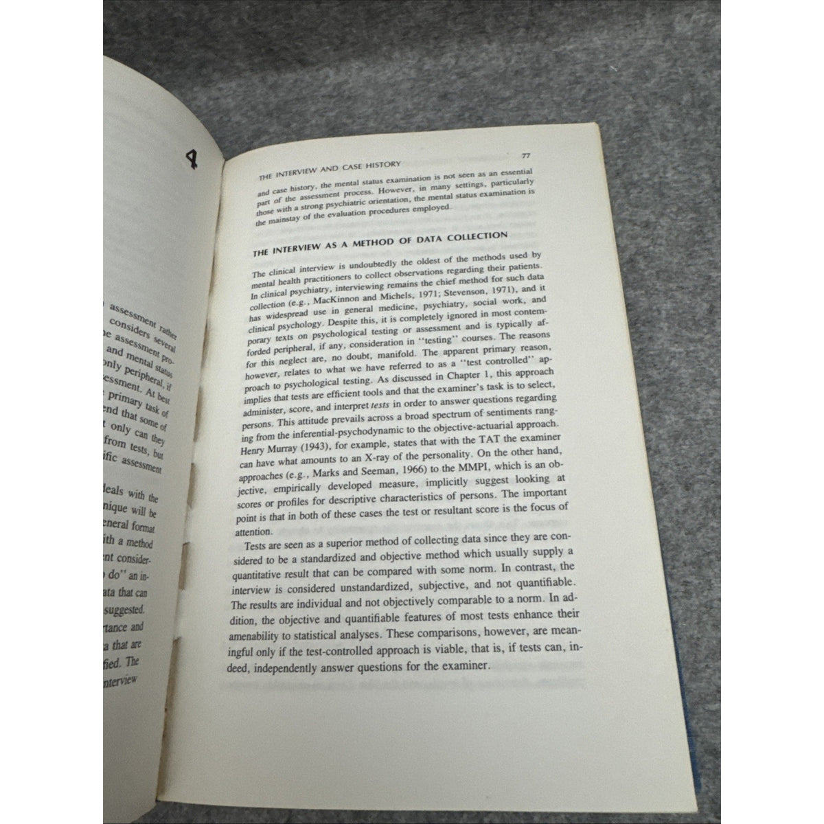 Psychological Assessment And Conceptual Approach 1978 HC Maloney & Ward