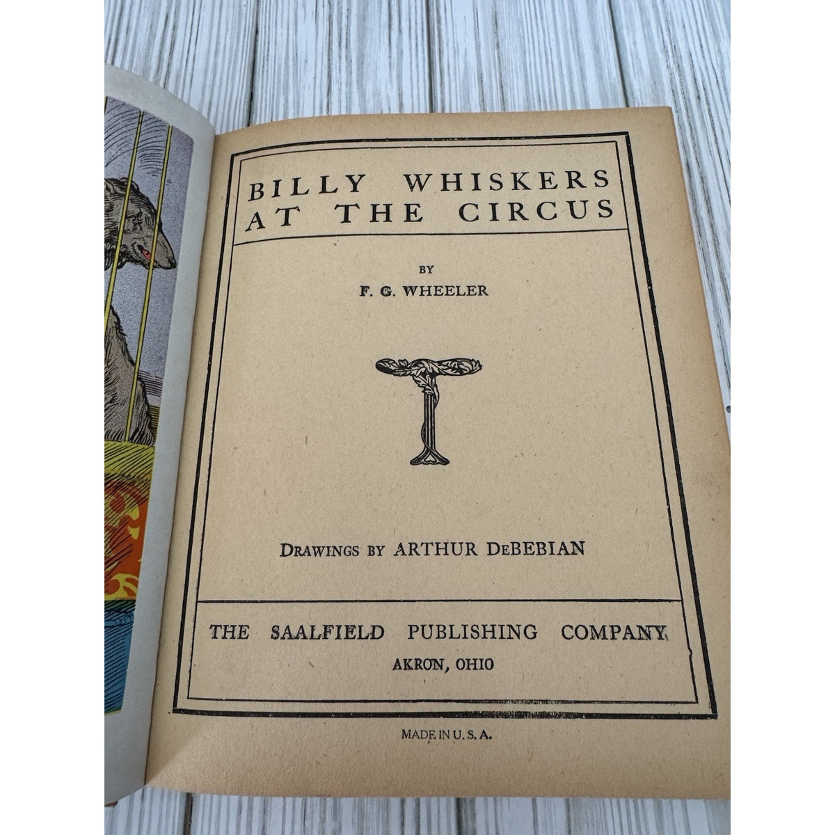 Billy Whiskers at the Circus 1908 Saalfield HC Illustrated Antique Book