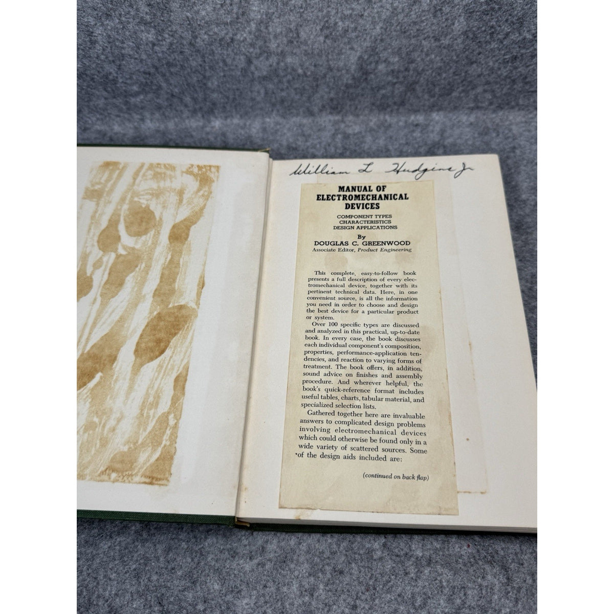 Manual of Electromechanical Devices Douglas C Greenwood 1965 Engineering