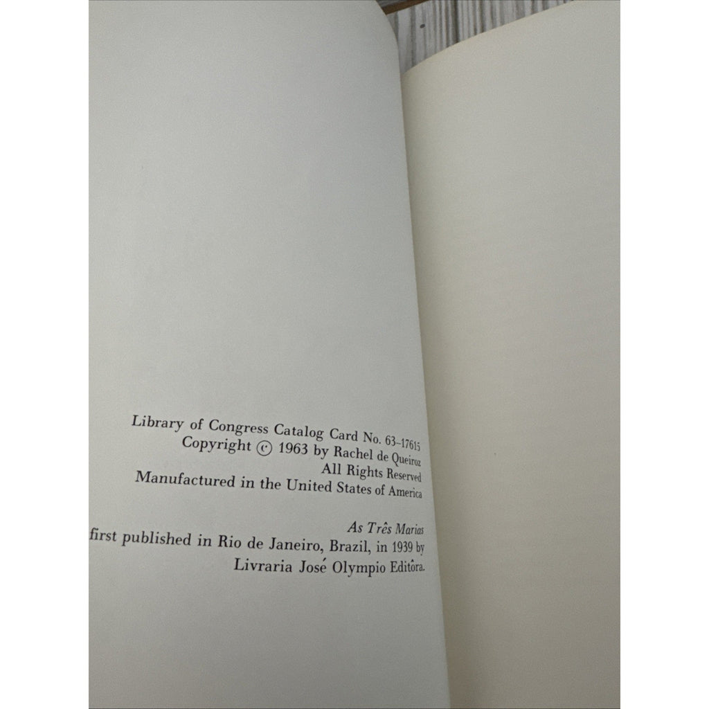 Rachel De Queiroz - The Three Marias - 1st 1st HCDJ 1963 - Brazil Brazilian Lit