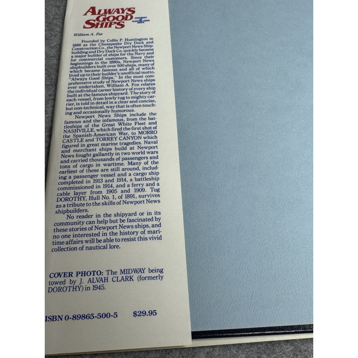 Always Good Ships Newport News Shipbuilding Signed Limited Edition 1986