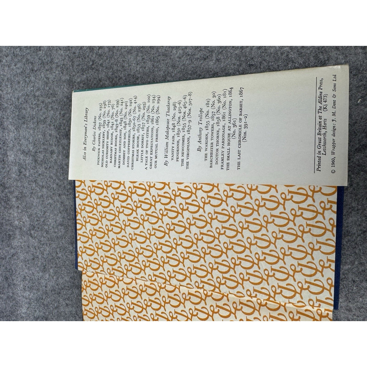 1963 Oliver Twist Charles Dickens Everyman’s Library Hardcover DJ Chesterton