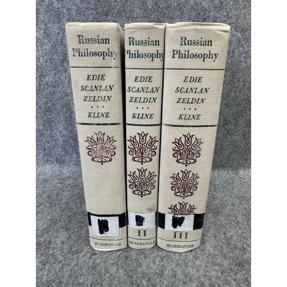 Russian Philosophy 3 Vol Set 1965 Edie Scanlan Zeldin Kline HC