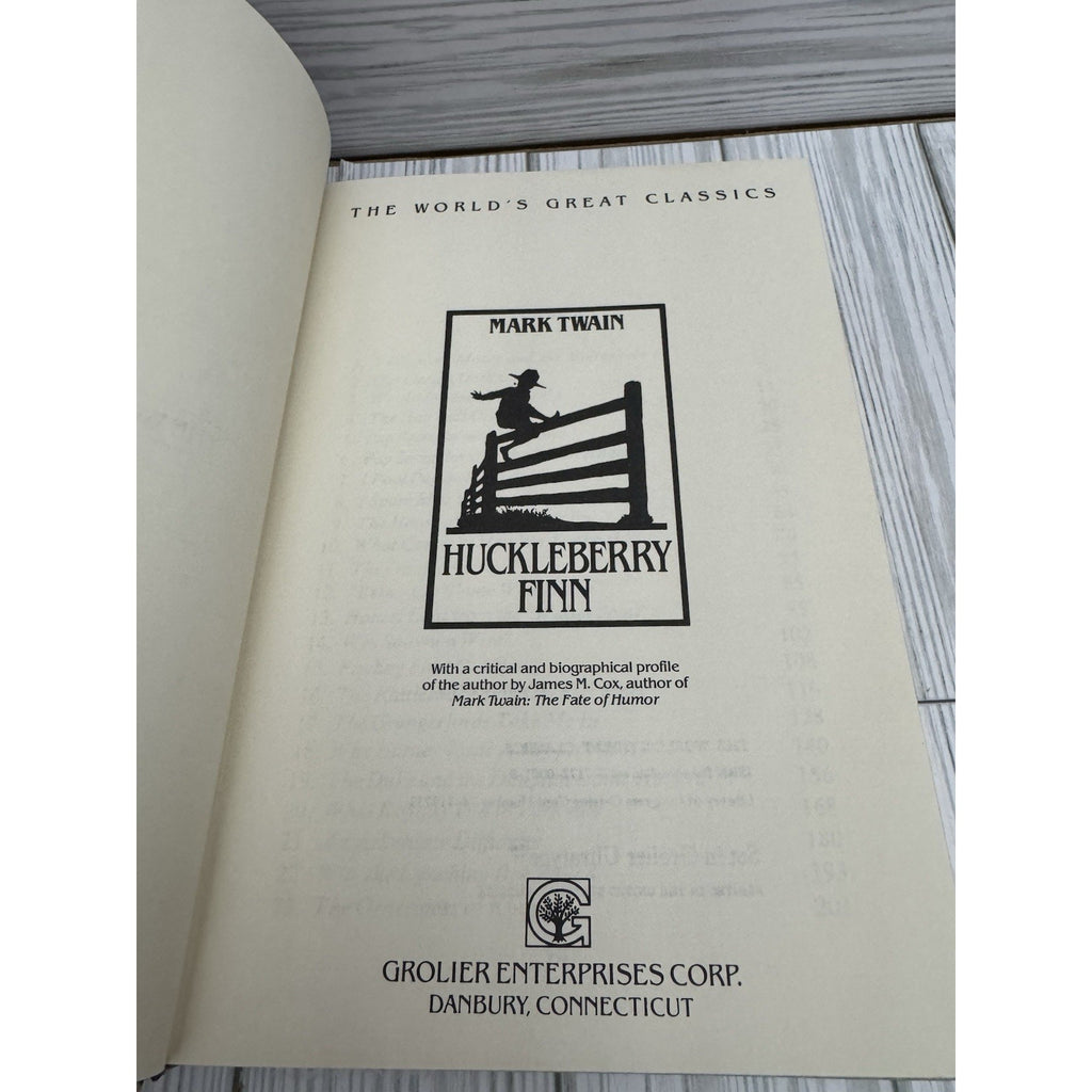 Huckleberry Finn Mark Twain HC Grolier World’s Great Classics Gold Edge