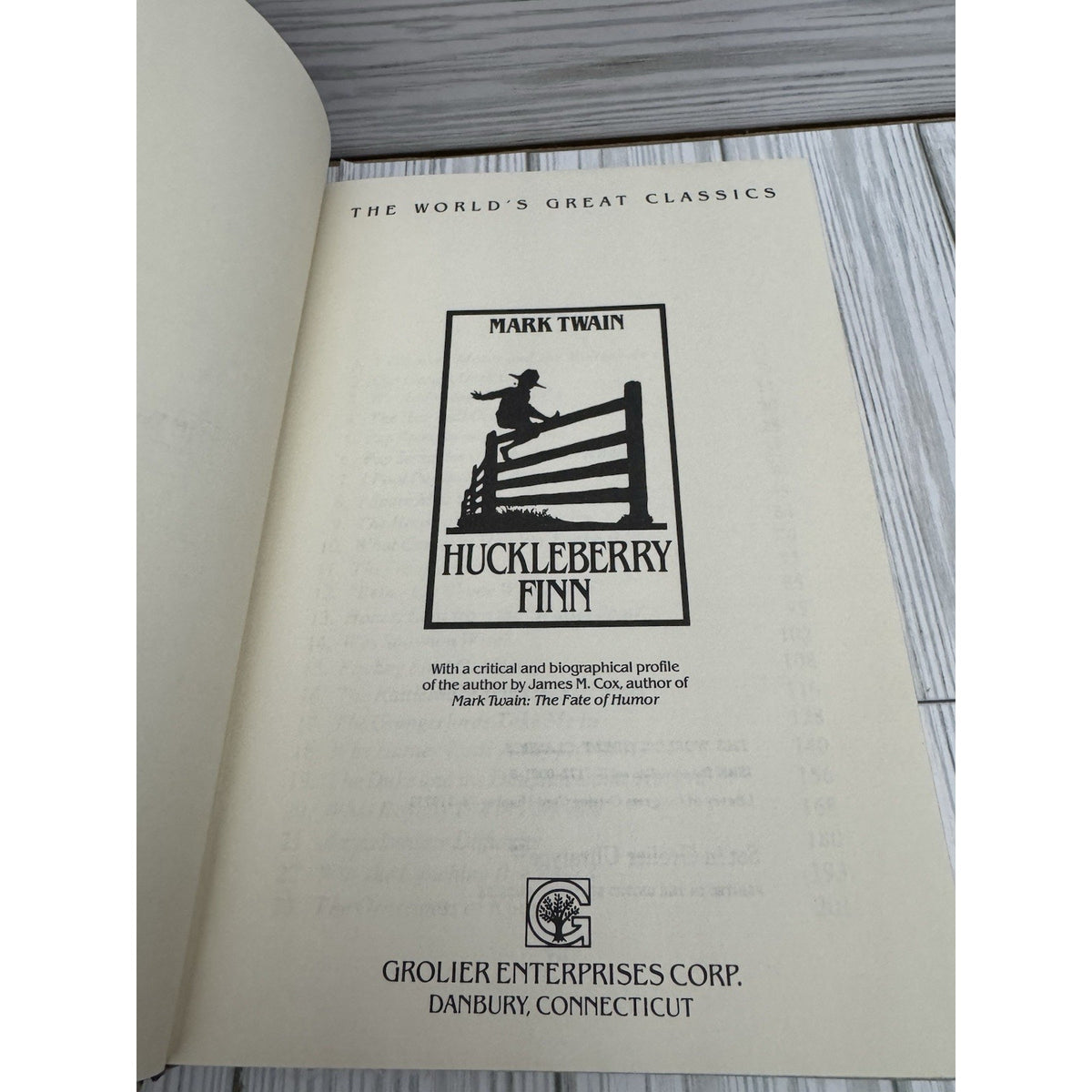 Huckleberry Finn Mark Twain HC Grolier World’s Great Classics Gold Edge