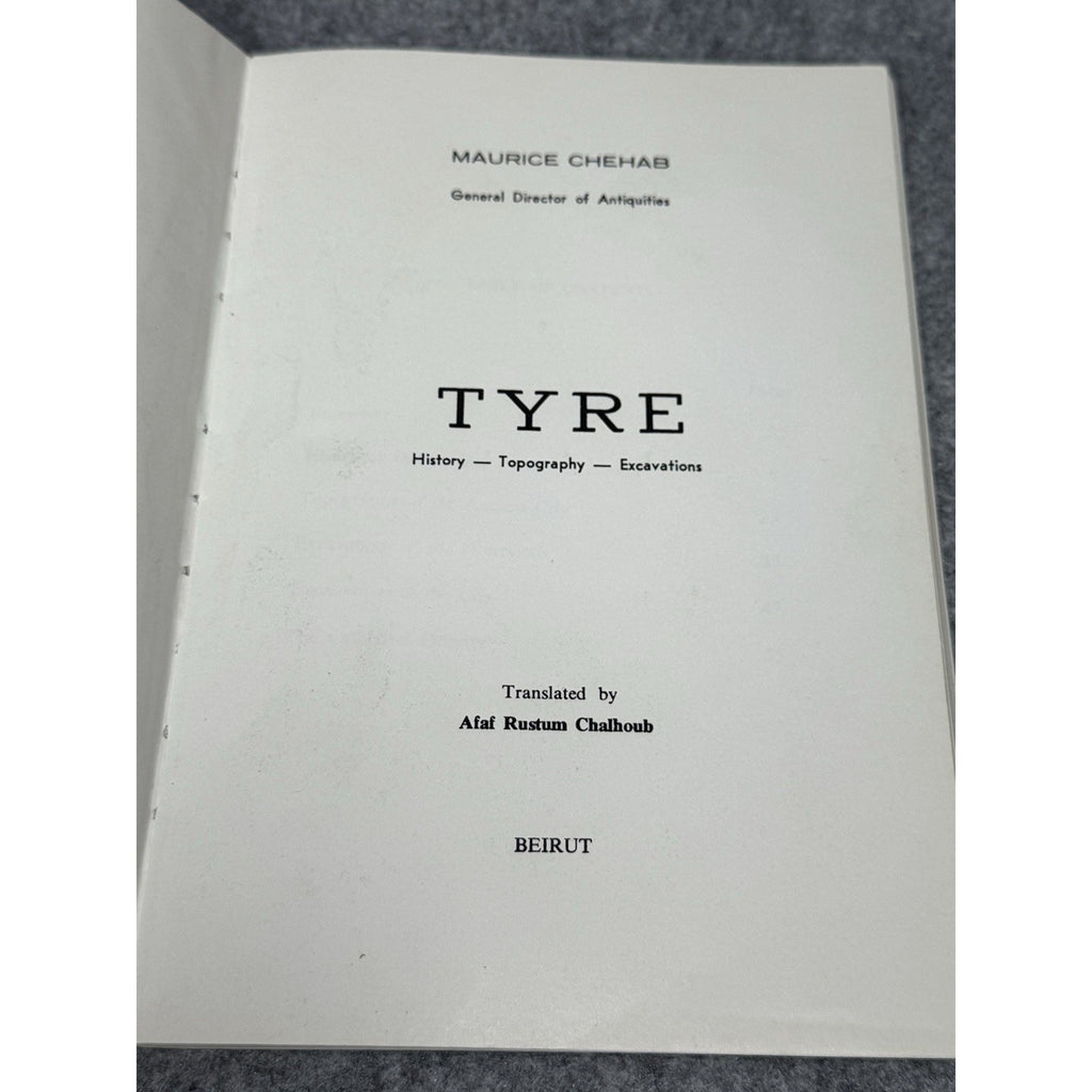 1969 Tyre Maurice Chehab Phoenician Archaeology Excavations Lebanon English