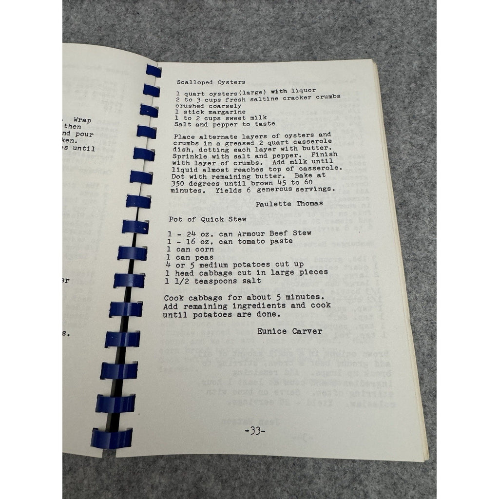 1985 Let’s Dine With The Pickens County Chapter Of The Blind Cookbook SC
