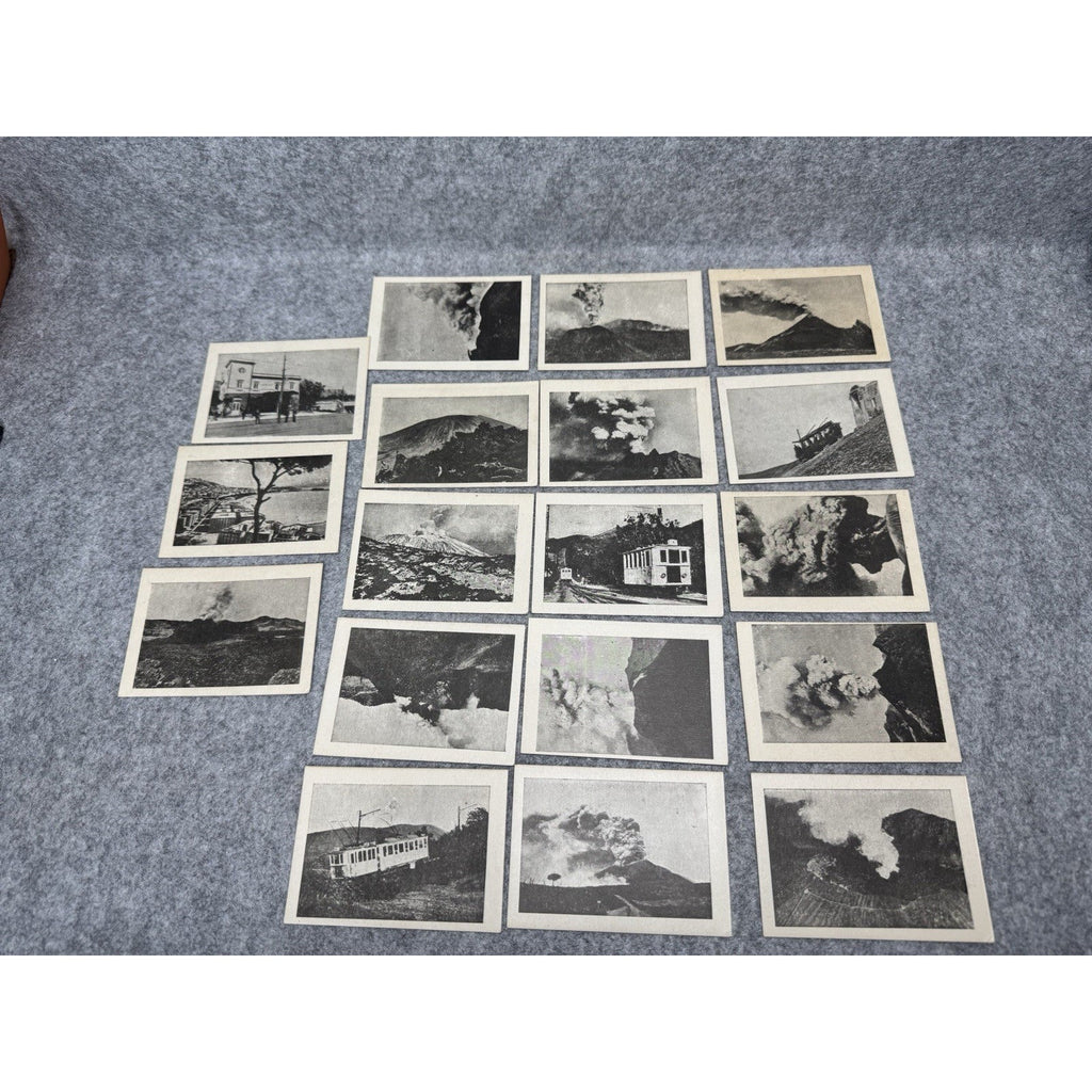 Vesuvius March 1944 Eruption 18 Vintage Souvenir Photos Italy Original Sleeve