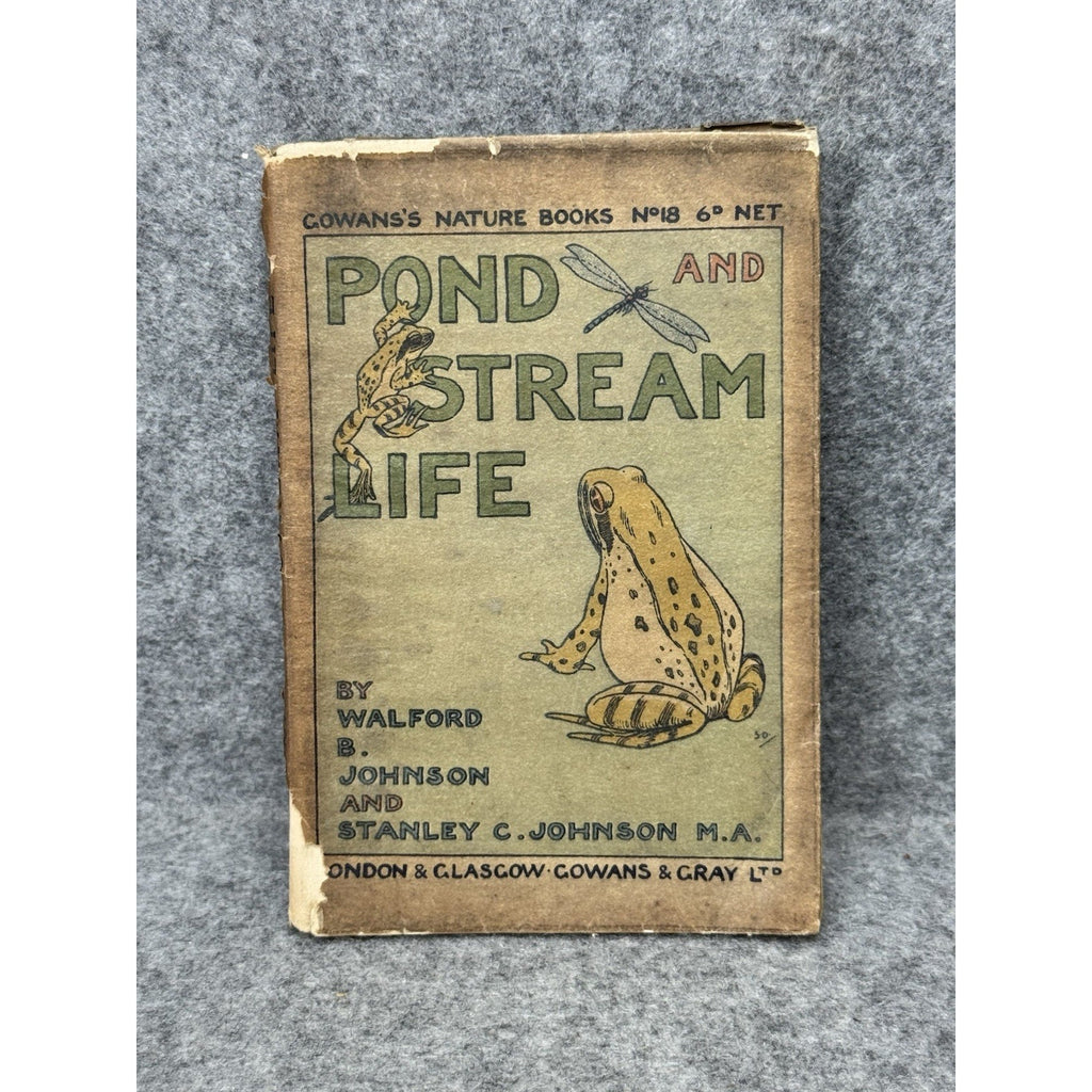 1907 Pond and Stream Life Johnson 1st Ed Gowans Nature Book No 18 Photos