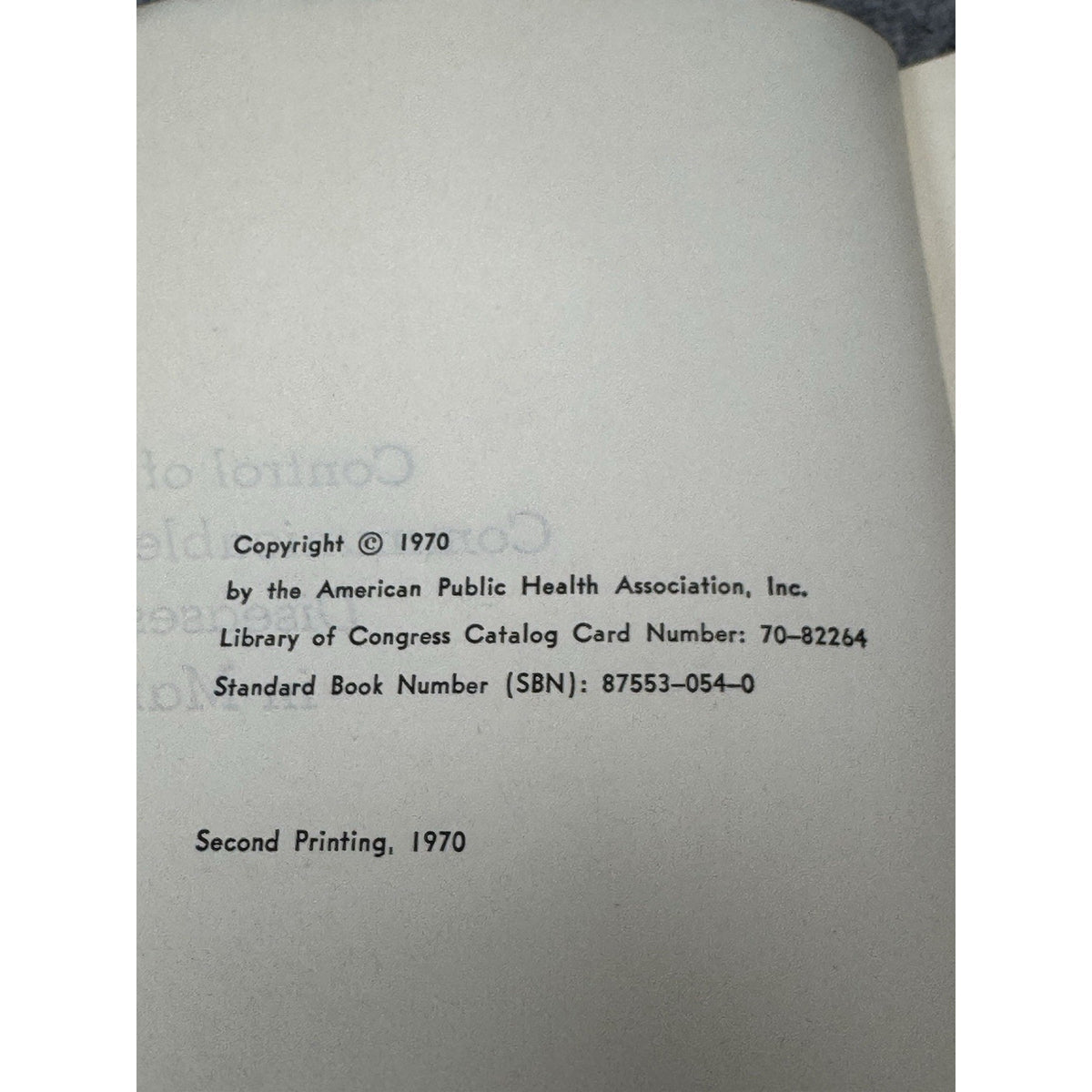 1970 Control of Communicable Diseases in Man 11th Ed Public Health Manual