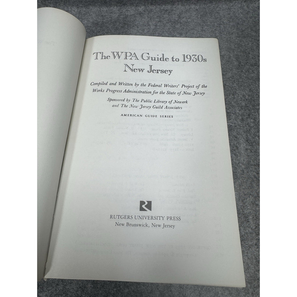 WPA Guide to 1930s New Jersey HC DJ 1986 Rutgers Reprint NEW NOS 735 pp