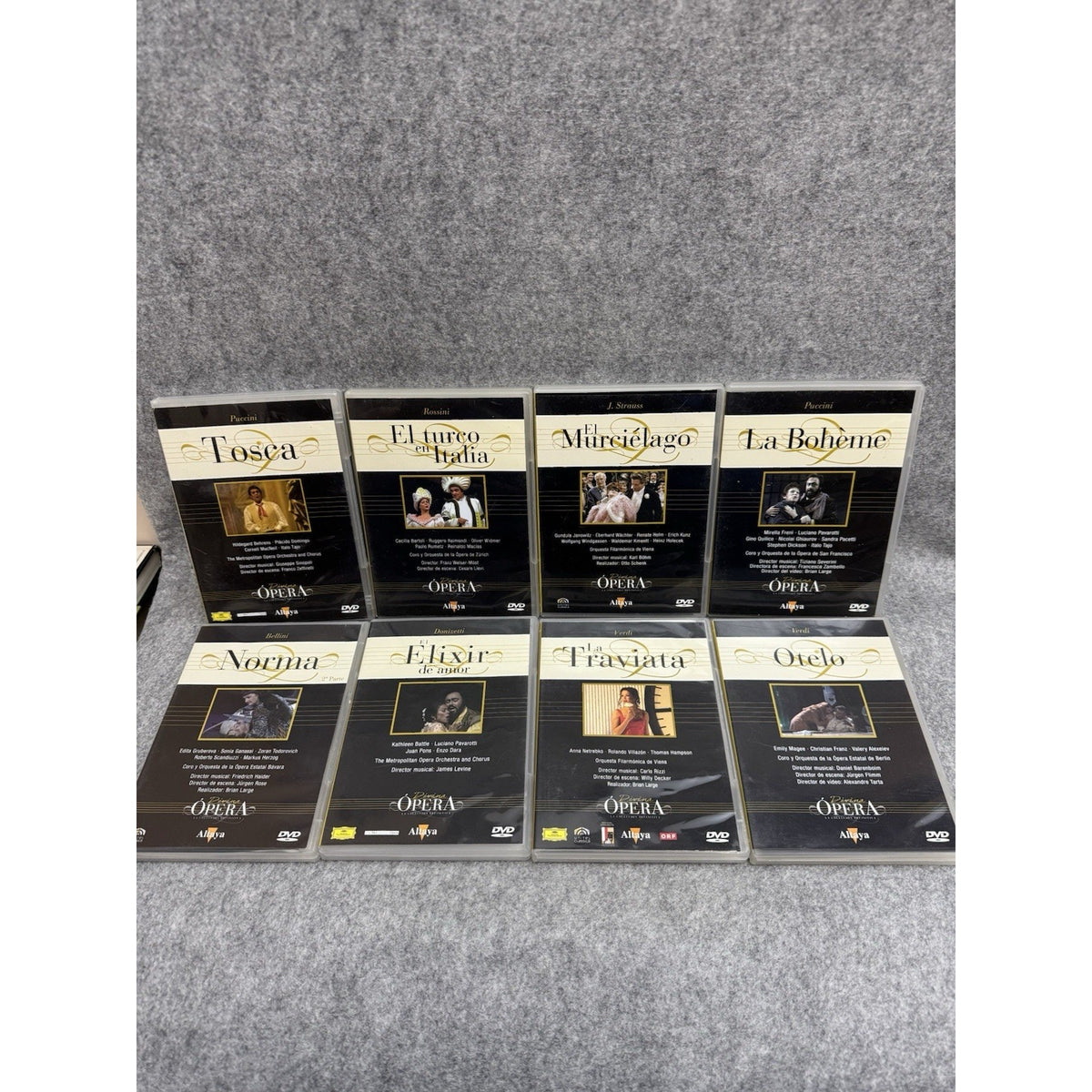 Divina Opera DVD Lot 8 Altaya Puccini Verdi Rossini Strauss Pavarotti