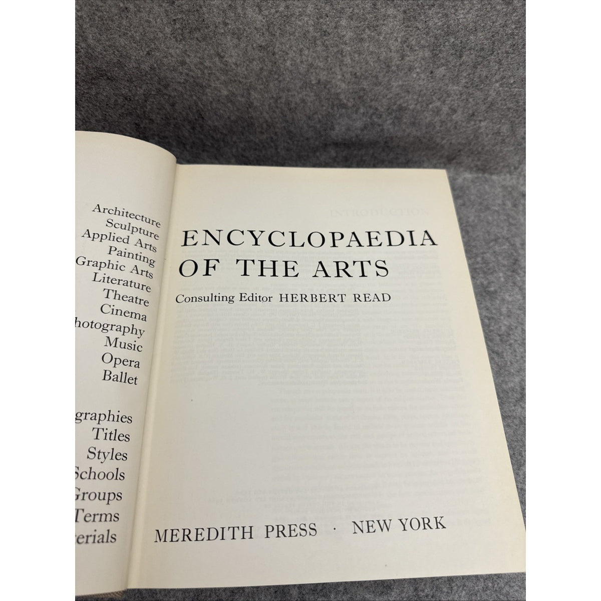 Encyclopedia Of The Arts by Herbert Read 1966 Hardcover