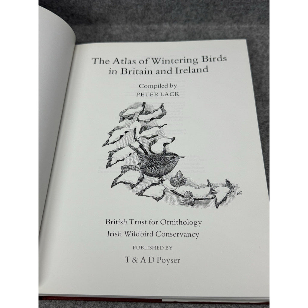 Atlas of Wintering Birds Britain Ireland Peter Lack 1986 1st Ed HC DJ