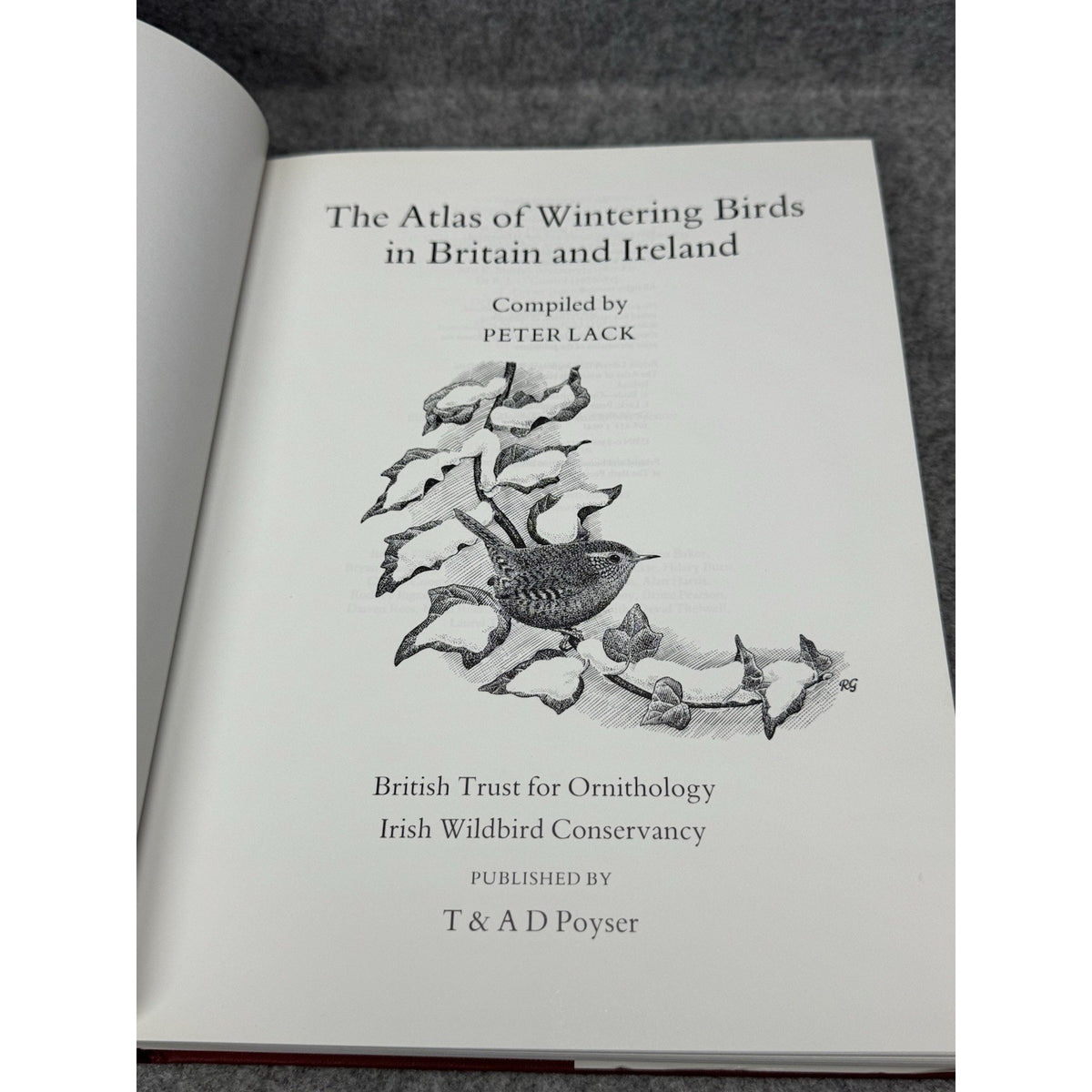 Atlas of Wintering Birds Britain Ireland Peter Lack 1986 1st Ed HC DJ