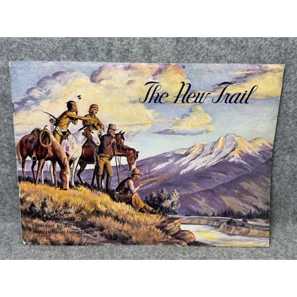 1936 Montana The New Trail Highway Report & Travel Brochure Irvin Shope Art
