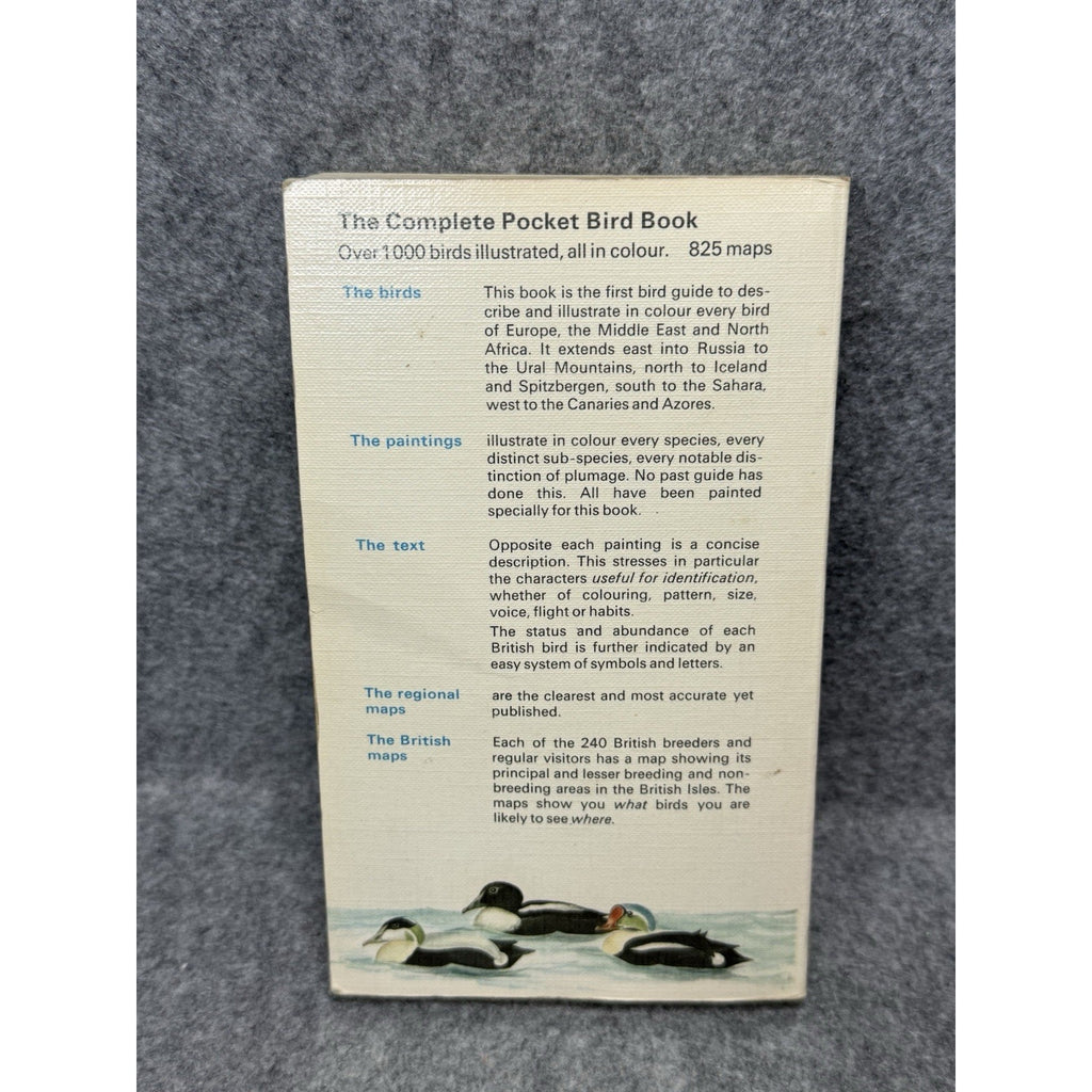 Birds of Britain and Europe 1974 Heinzel Fitter Parslow Illustrated Field Guide