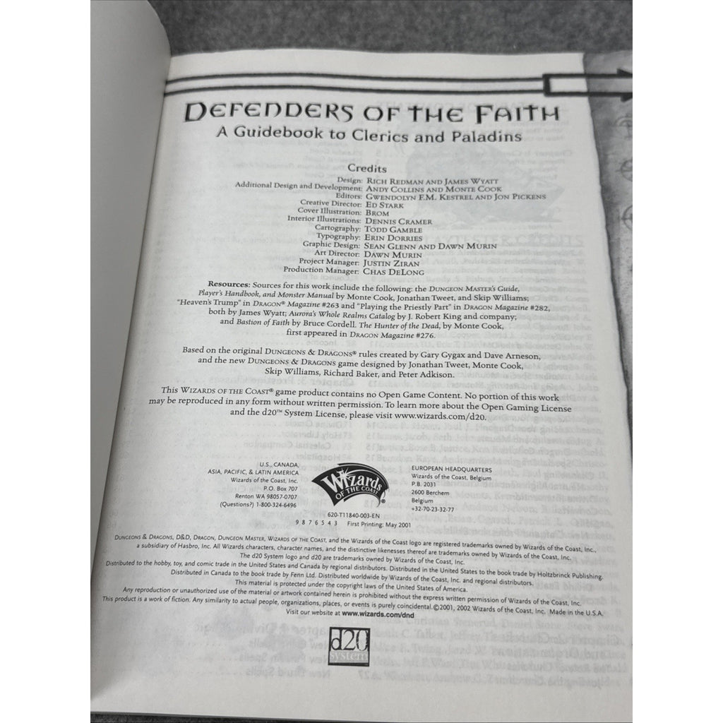 Defenders of the Faith : A Guidebook to Clerics and Paladins by James Wyatt and