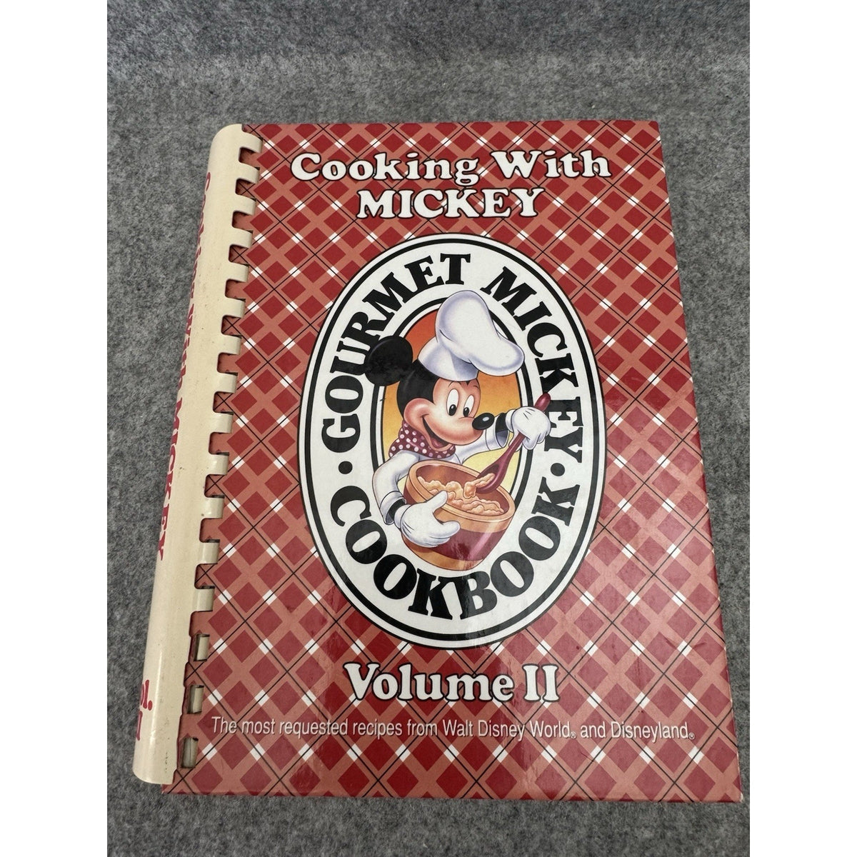 Cooking With Mickey Gourmet Cookbook Vol II Disney Signed Character Cookbook
