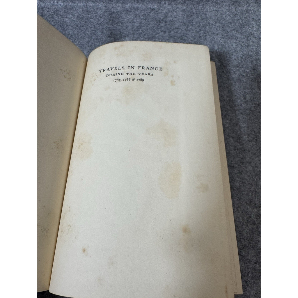 1950 Travels in France 1787-1789 Arthur Young HC Cambridge History