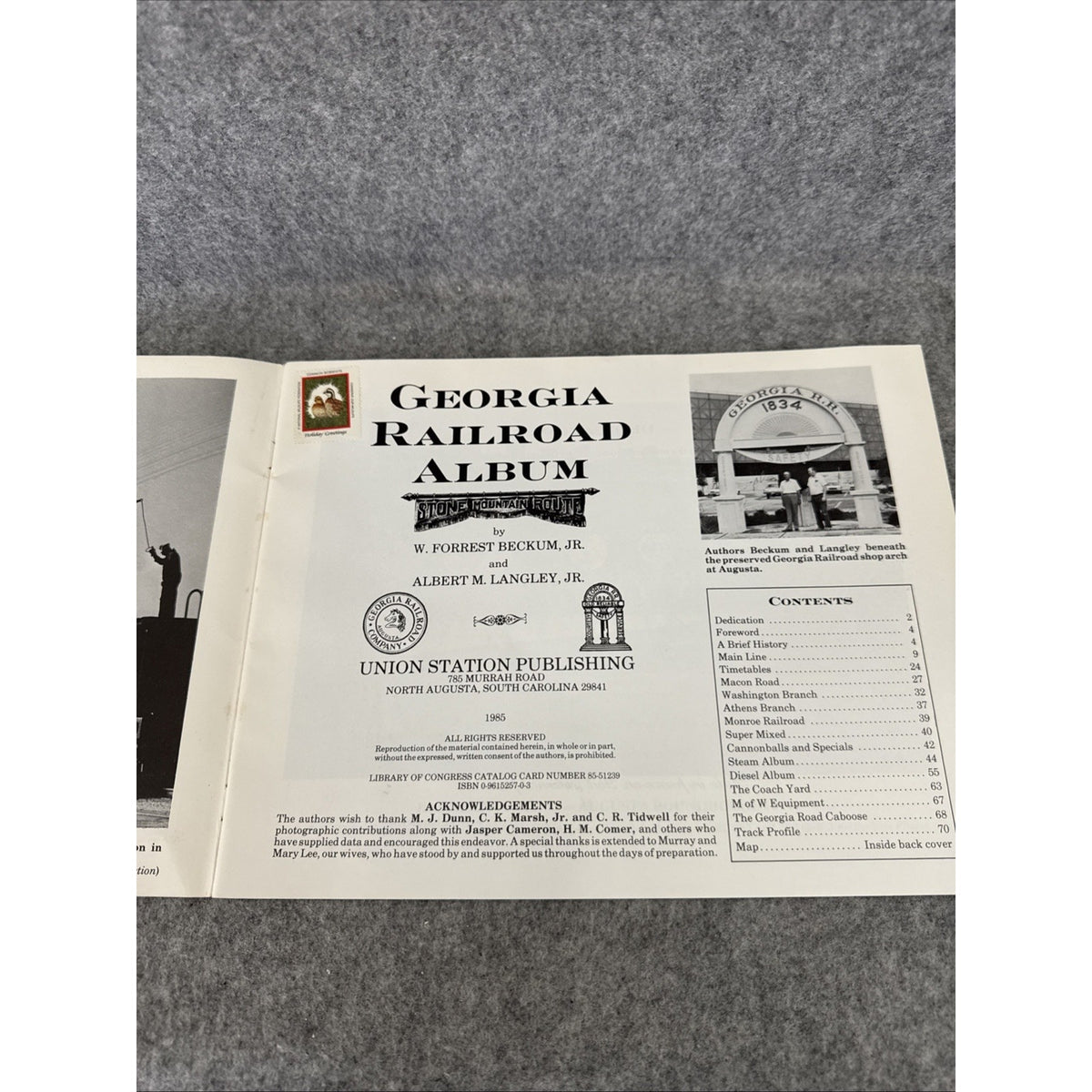 Georgia Railroad Album by William Forrest Beckum Jr. and Albert M. Langley...