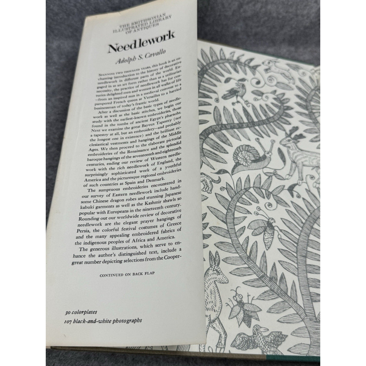 1979 Needlework Adolph Cavallo Smithsonian Antique Embroidery Textile Art HC DJ