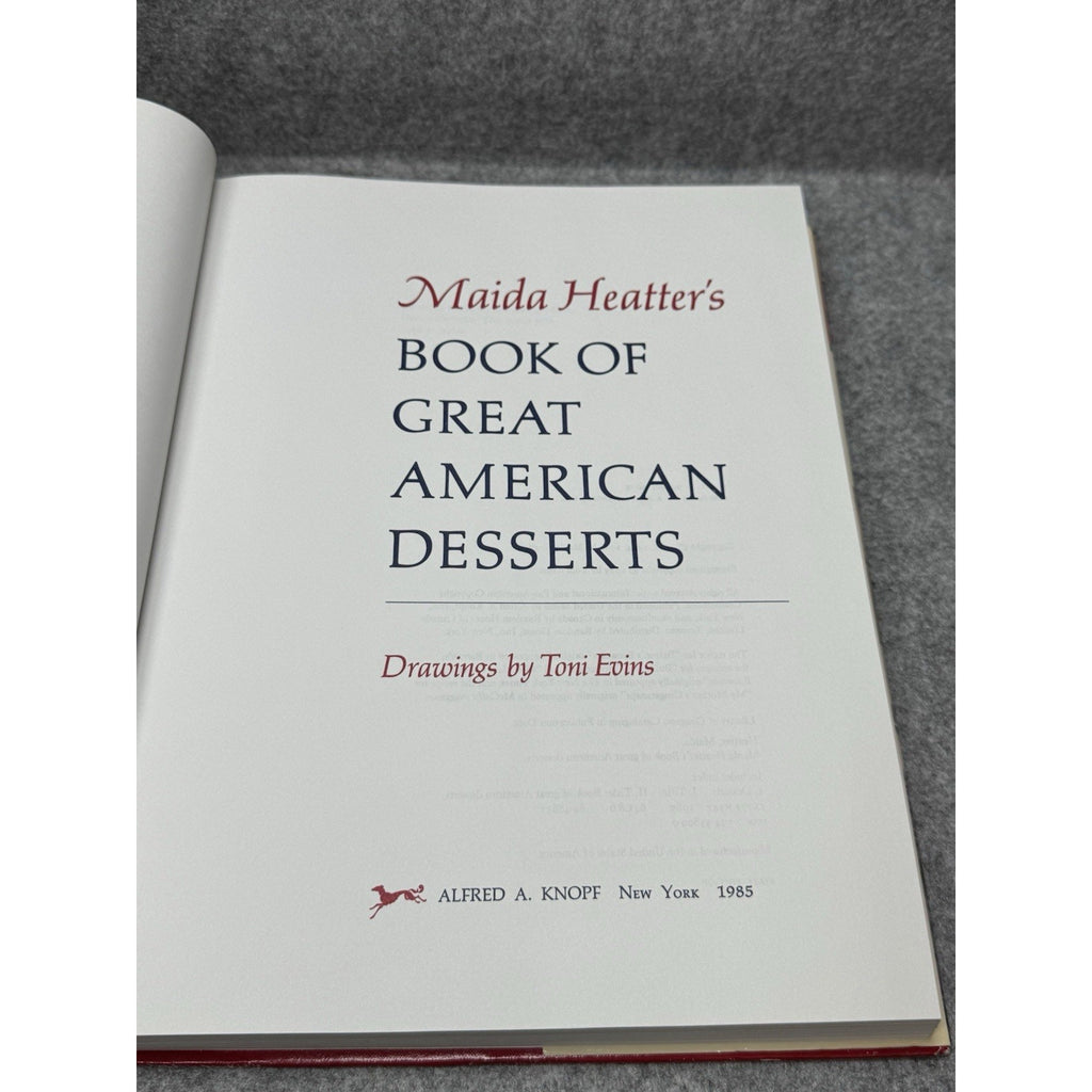 Maida Heatter’s Book of Great American Desserts 1985 First Edition Hardcover