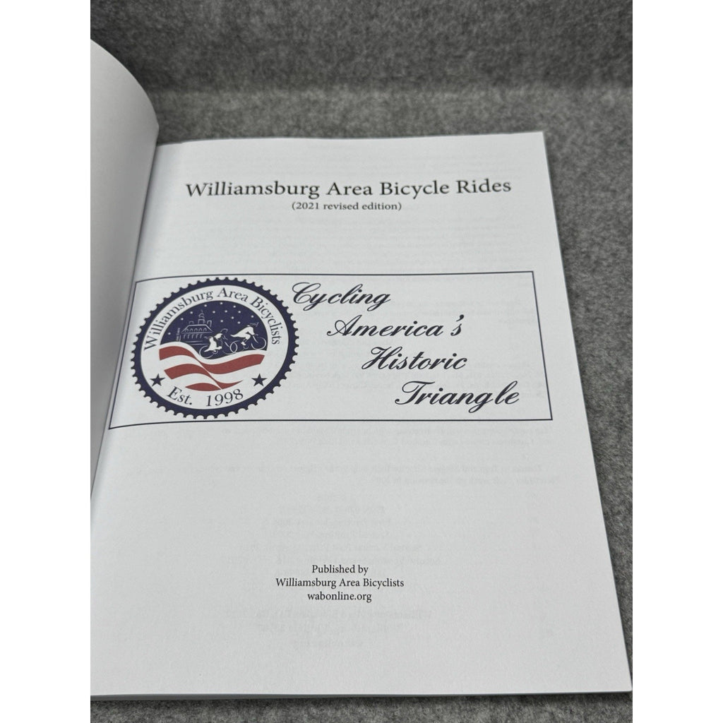 Williamsburg Area Bicycle Rides Virginia Cycling Maps Route Guidebook
