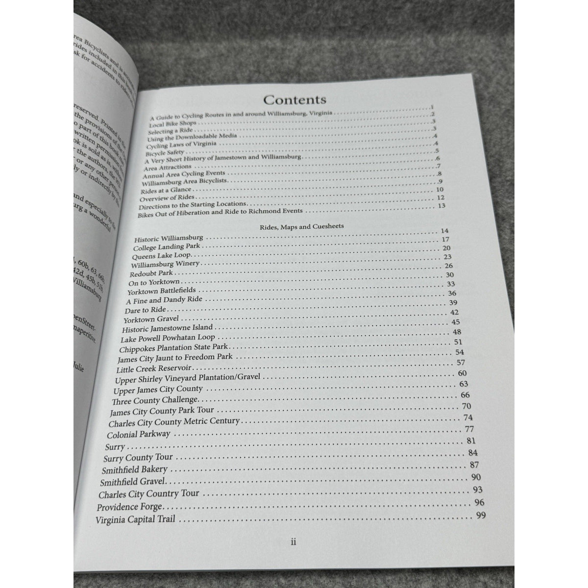 Williamsburg Area Bicycle Rides Virginia Cycling Maps Route Guidebook