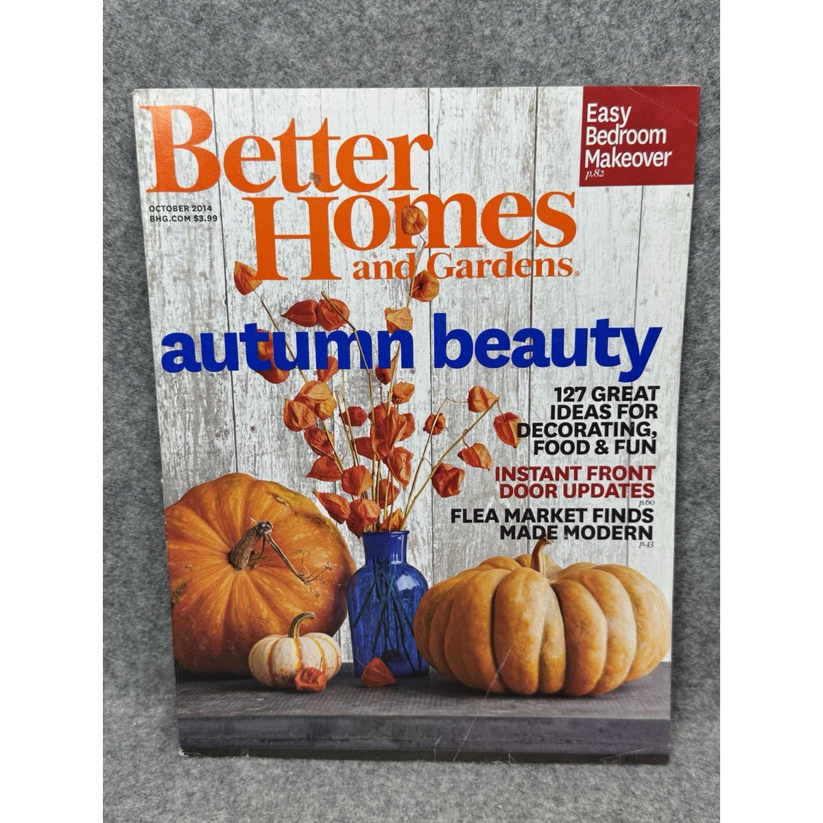 2014 Better Homes and Gardens Magazine October Fall Decorating Halloween Recipes