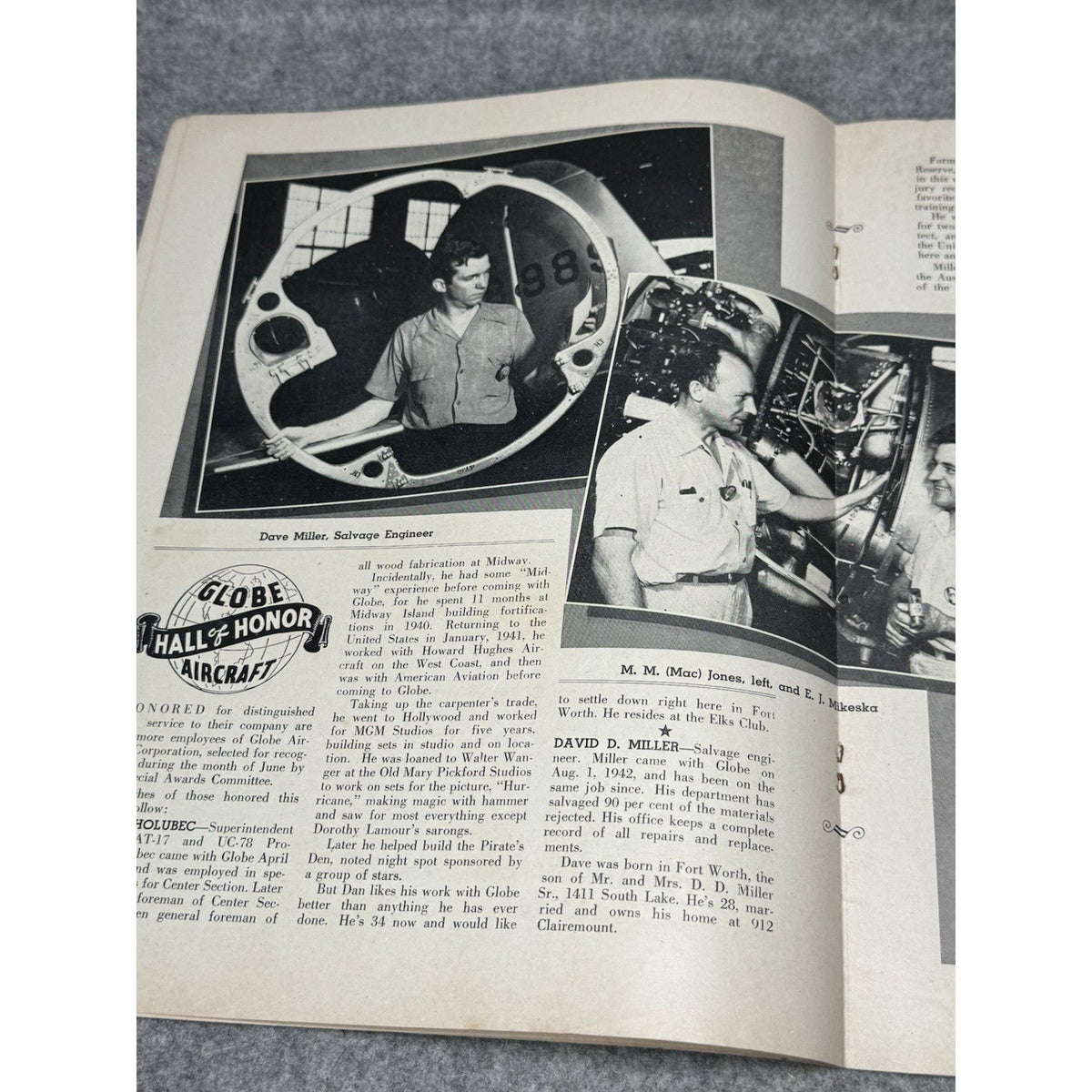 1944 Globe Beam Aircraft Magazine WWII Fort Worth Texas Swift War Bonds