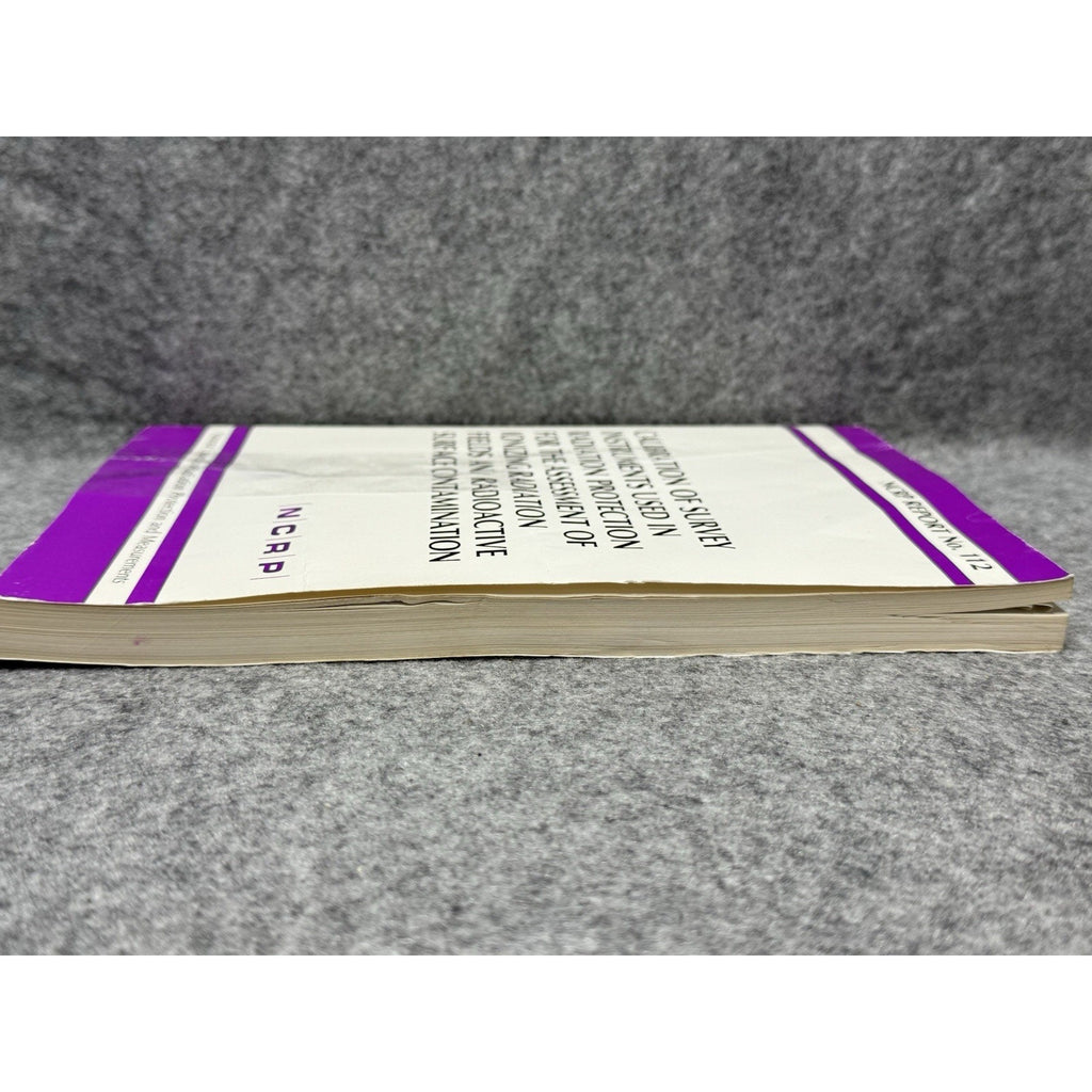 NCRP Report 112 Calibration Survey Instruments Radiation Protection 1991