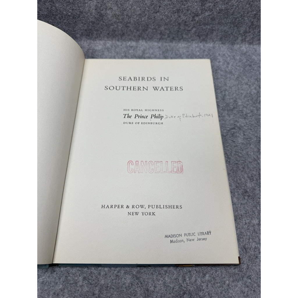 1962 Seabirds Southern Waters Prince Philip First Edition Royal Yacht Birds