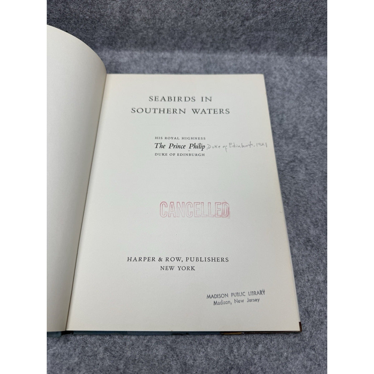 1962 Seabirds Southern Waters Prince Philip First Edition Royal Yacht Birds