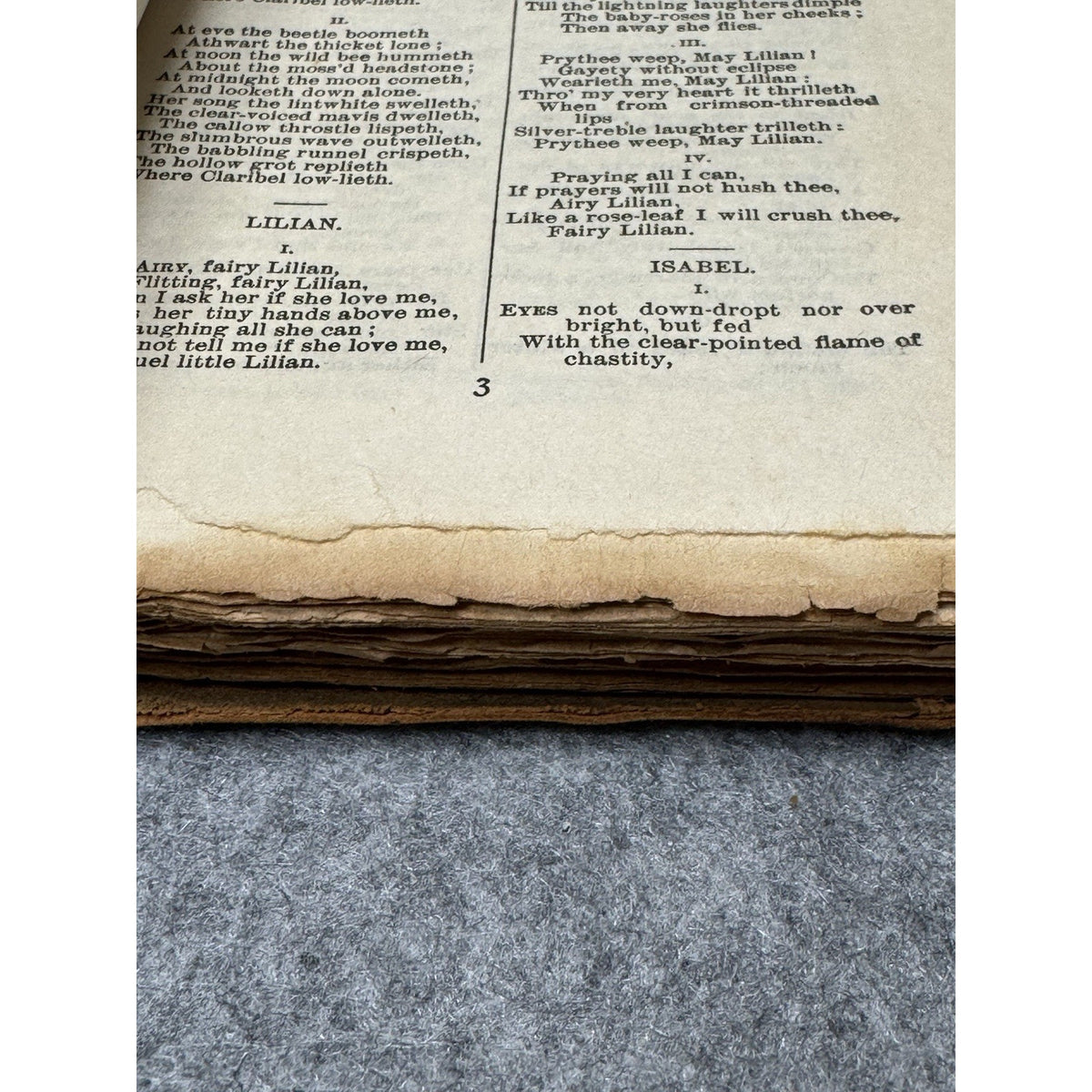 Antique c1900 Tennyson’s Poems Alfred Tennyson Hurst Suede Binding
