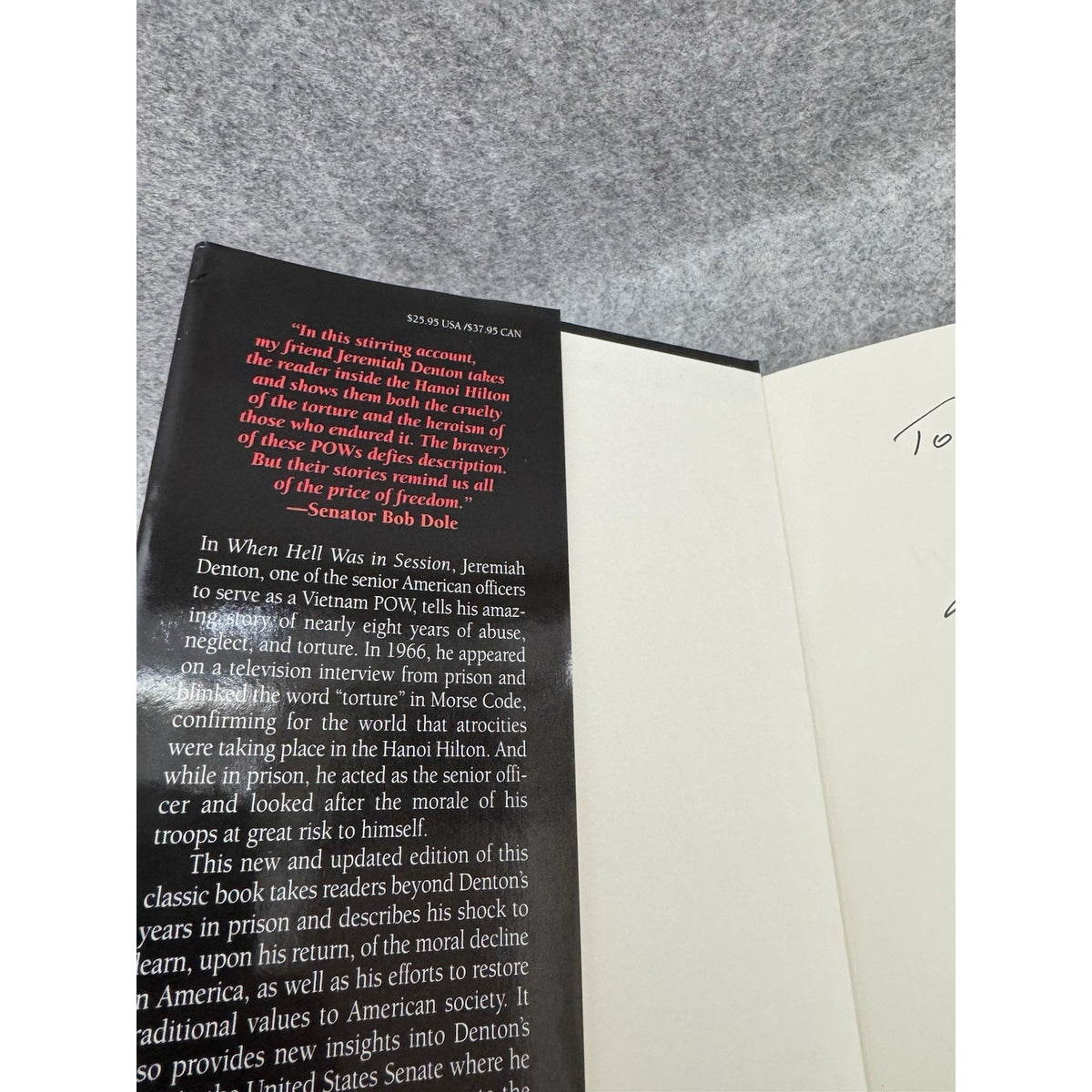Signed When Hell Was in Session Denton 7th Ed 1st Print HC DJ