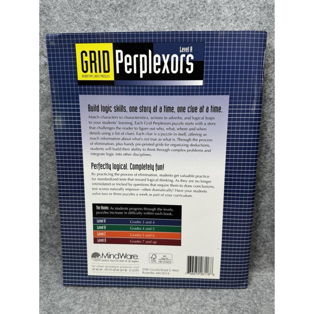 Grid Perplexors Level A MindWare 2005 Grades 3-4 Logic Puzzle Workbook
