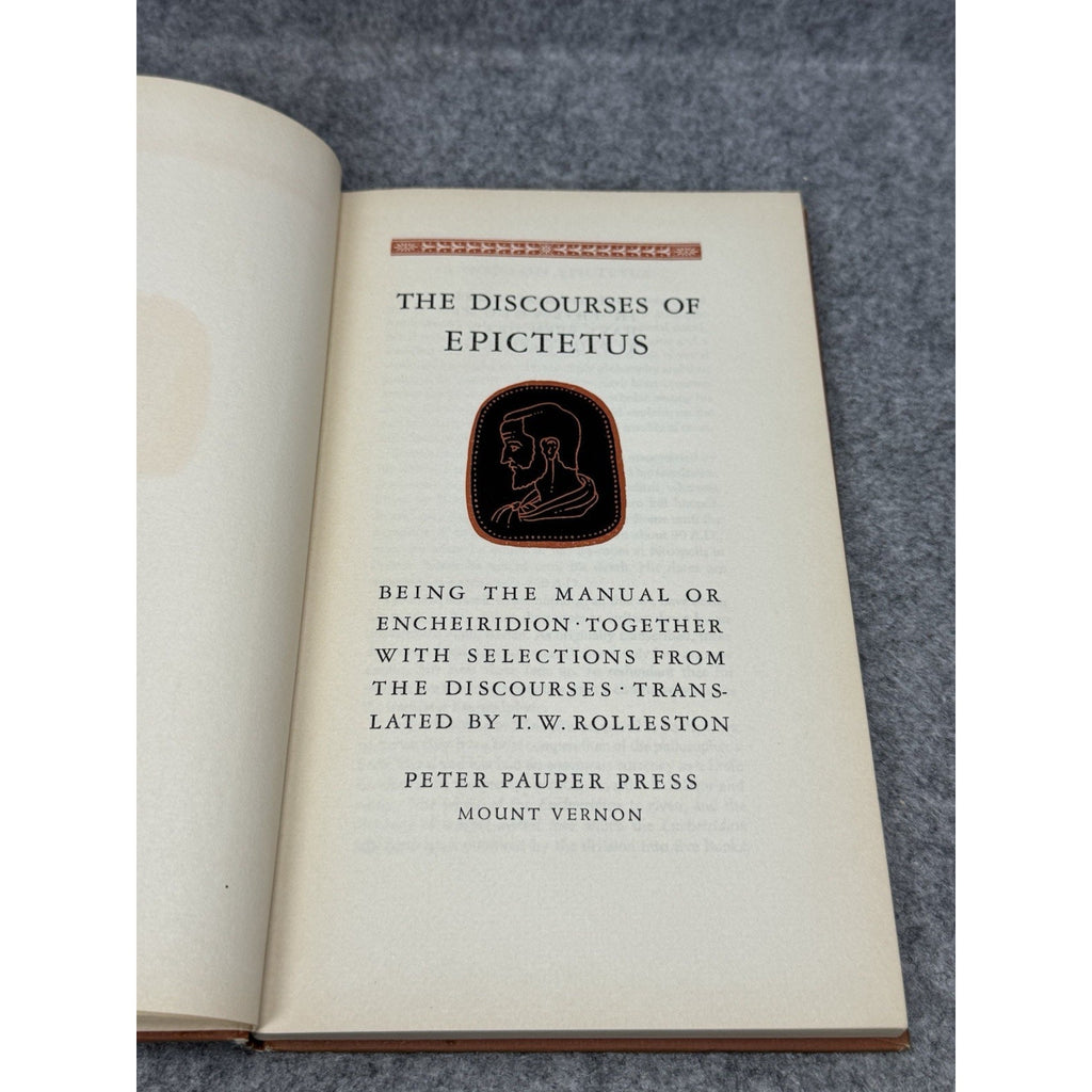 1947 Discourses of Epictetus Peter Pauper Press Stoic Philosophy Hardcover