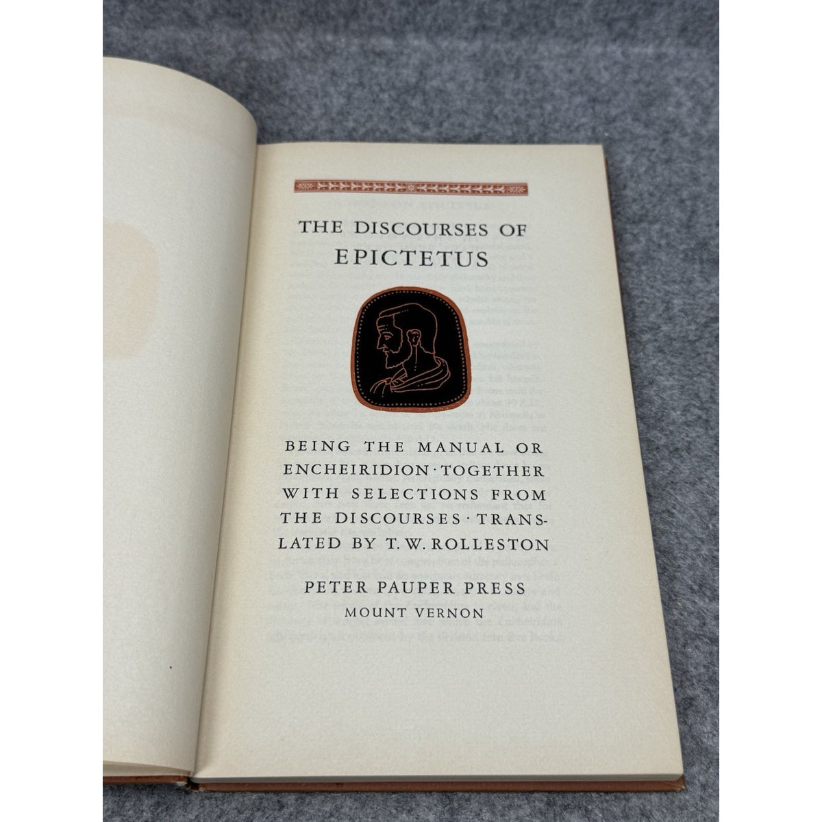 1947 Discourses of Epictetus Peter Pauper Press Stoic Philosophy Hardcover